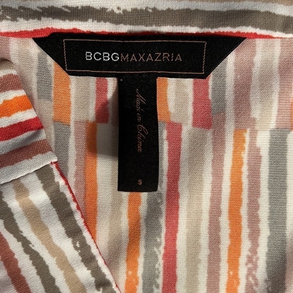 BCBGMAXAZRIA 3/4 Sleeve Striped Tunic Size Small - Picture 9 of 11